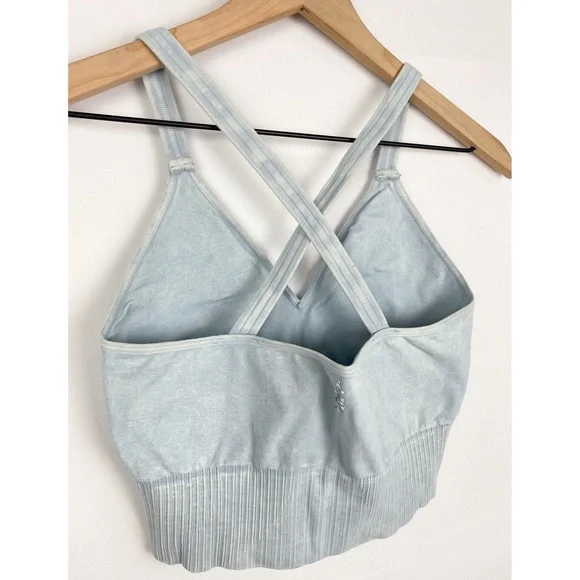 Free People Movement Good Karma Crop Tank, Ice Grey Blue - Size M/L - Picture 7 of 9